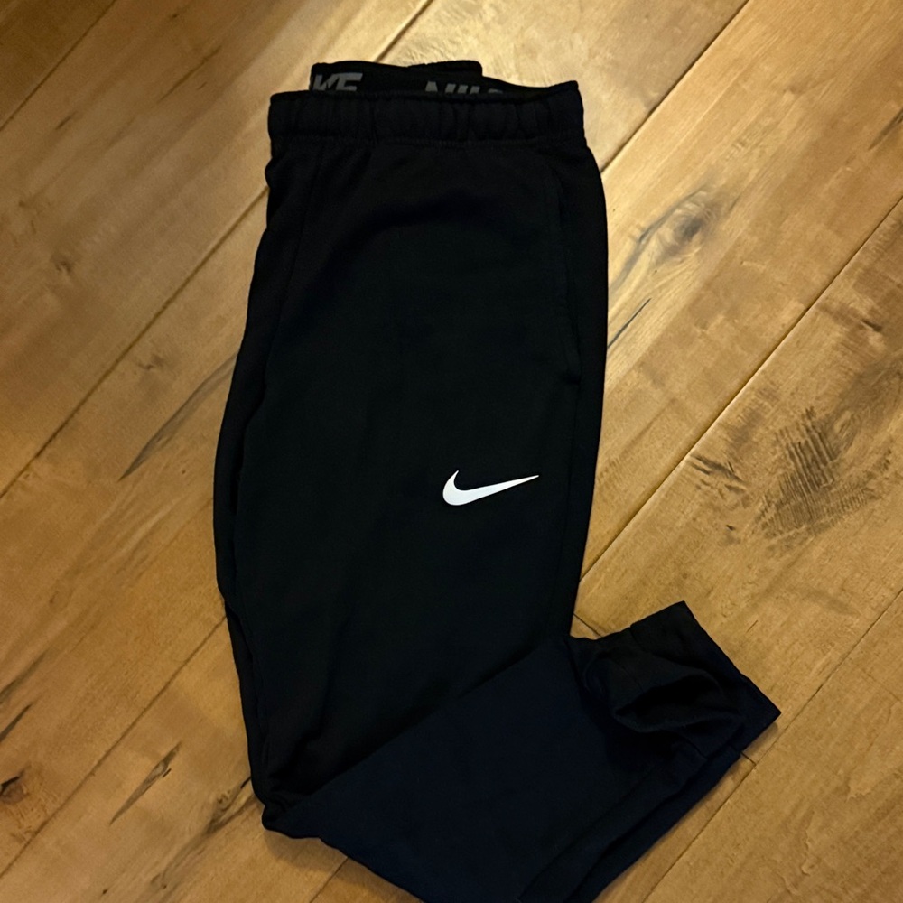 Nike Dri Fit DB4217-010 Black Mens M Fleece Active Gym Train Sweat Pants Joggers
